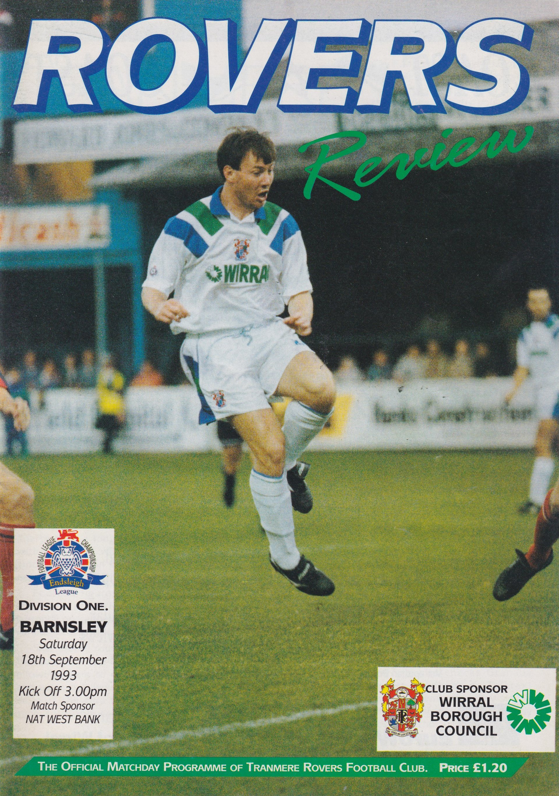 Tranmere Rovers v Barnsley match programme